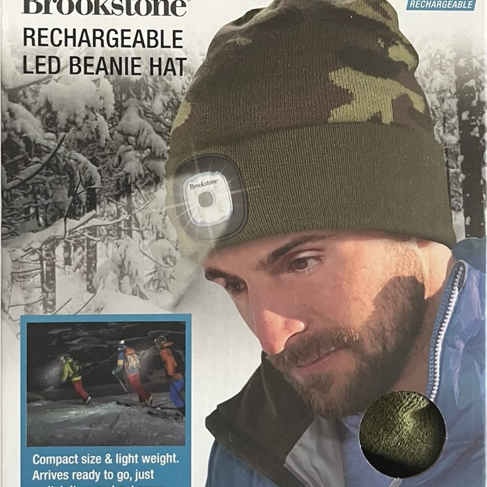 Brookstone Rechargeable LED Beanie Hat